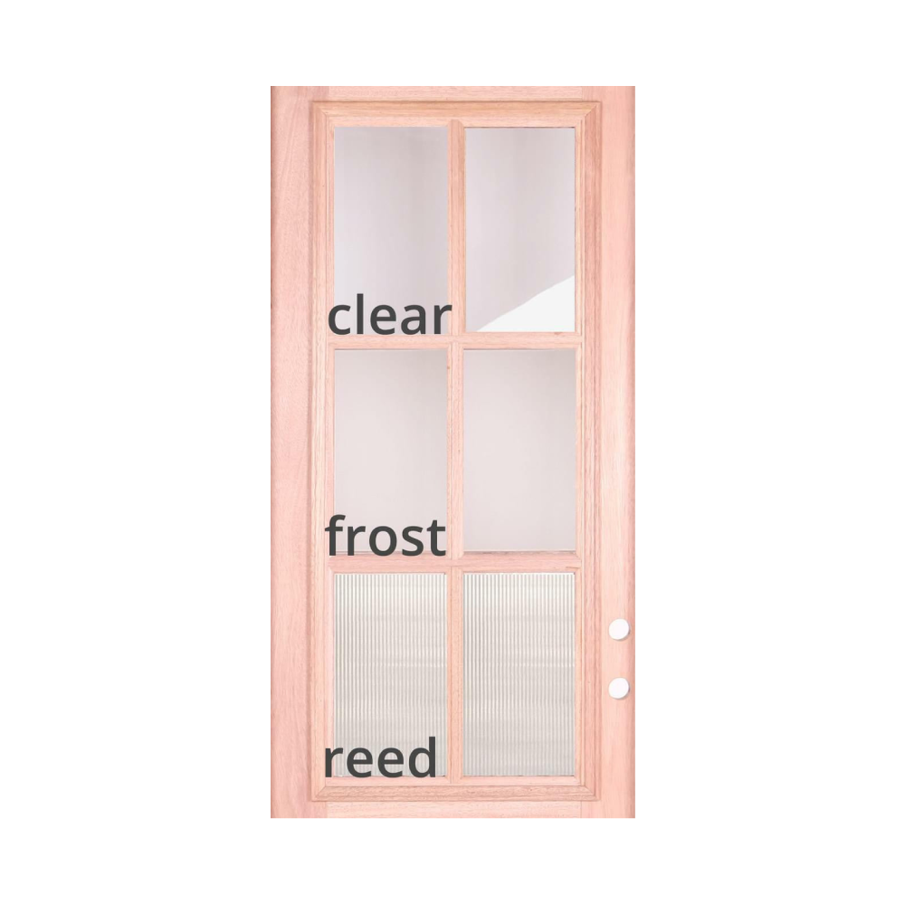6/0x6/8 Exterior Mahogany Prehung Double Door | 1 Lite